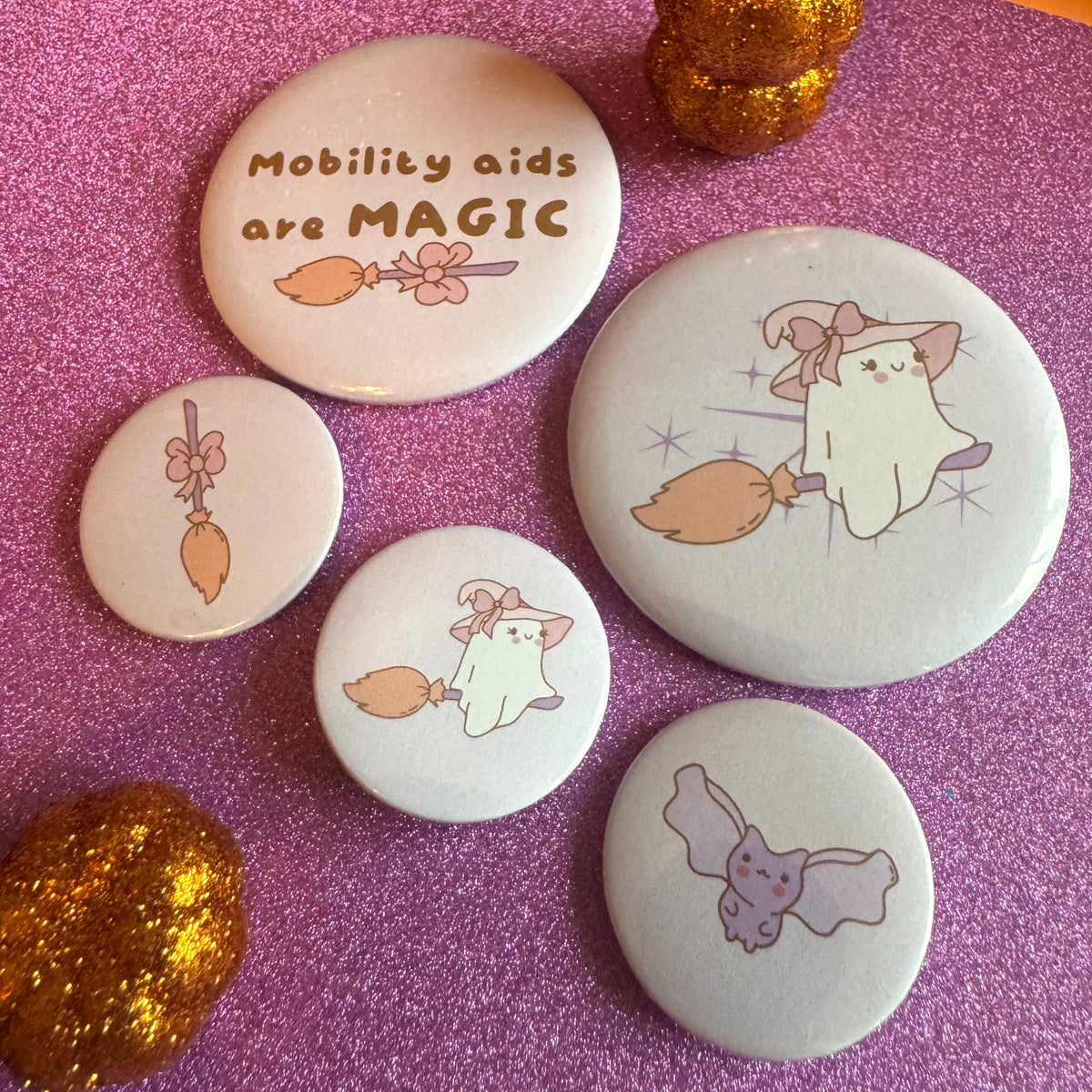 Mobility Aids Are Magic – Complete 5 Badge Set