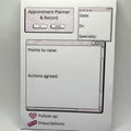 Blank Appointment Tracker A5 notebook page