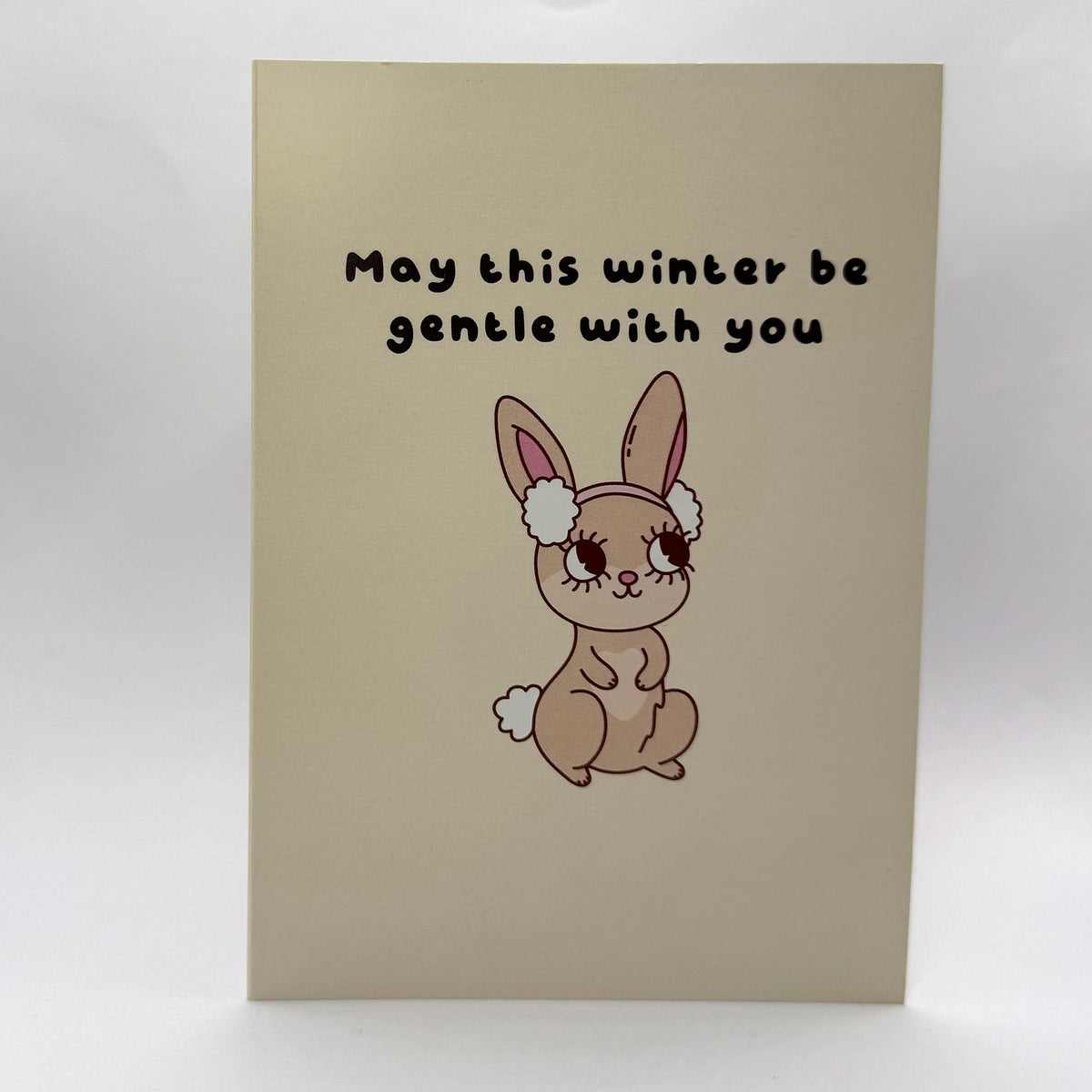 May This Winter Be Gentle With You A6 thoughtful Christmas card, front design.