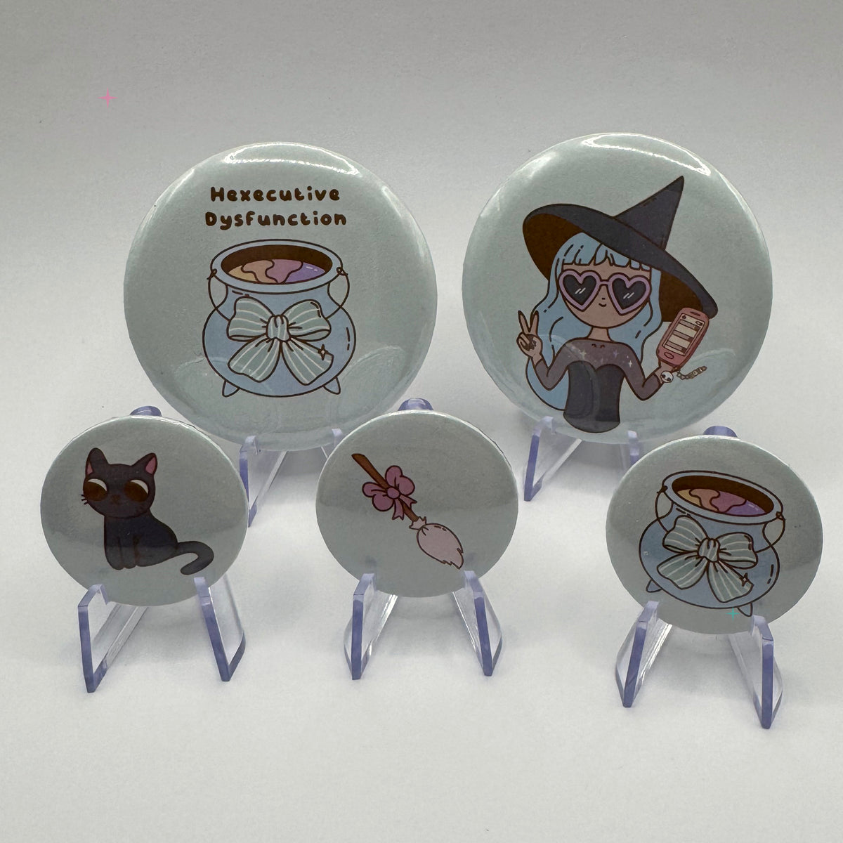Hexecutive Dysfunction – Complete 5 Badge Set