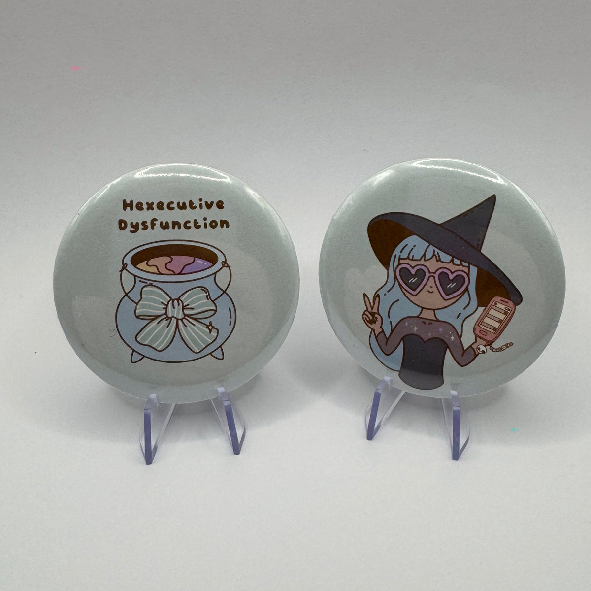 Hexecutive Dysfunction – 2 × 58mm Badge Set