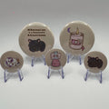 Hibernation is a Reasonable Adjustment complete five badge set on white background