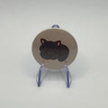 Hibernation Is a Reasonable Adjustment Goth Cat 32mm badge on white background