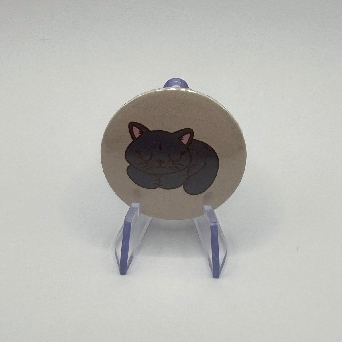 Hibernation Is a Reasonable Adjustment Goth Cat 32mm badge on white background