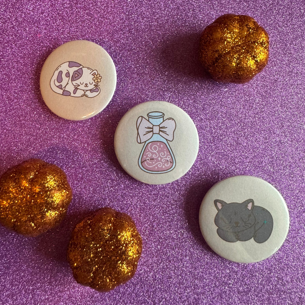 Hibernation Is a Reasonable Adjustment three 32mm badge set lifestyle photo