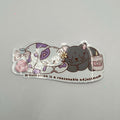 Hibernation Is a Reasonable Adjustment 4 inch die-cut sticker on white background