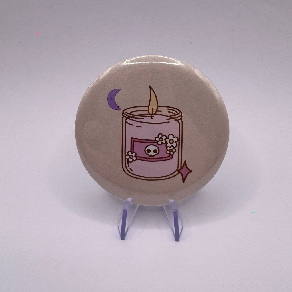 Hibernation Is a Reasonable Adjustment Candle 58mm badge on white background