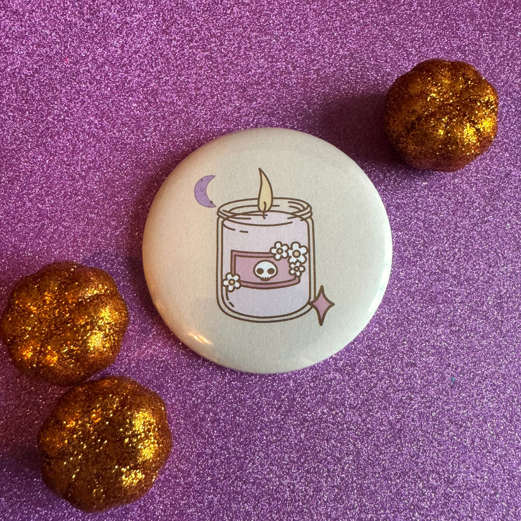 Hibernation Is a Reasonable Adjustment Candle 58mm badge lifestyle photo