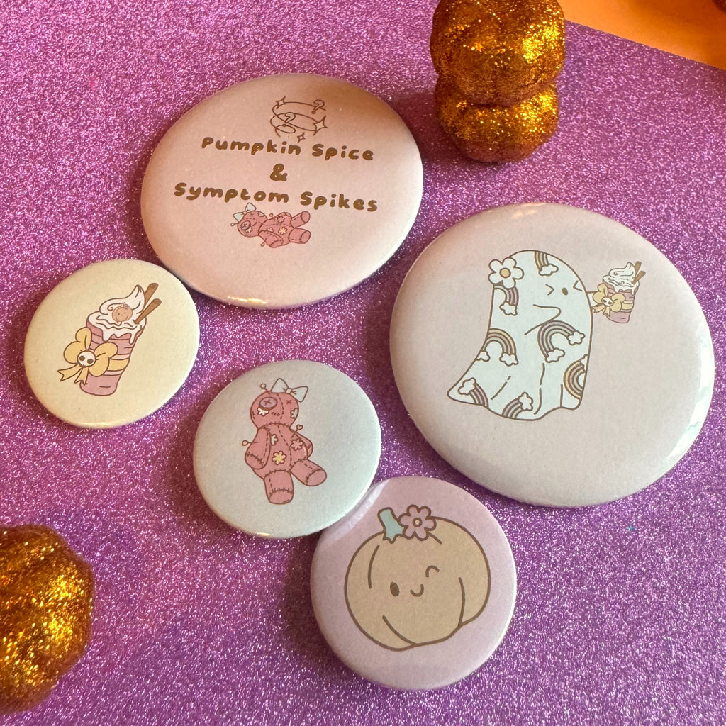 Pumpkin Spice & Symptom Spikes – Complete 5 Badge Set