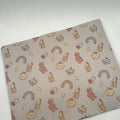 Pumpkin Spice and Symptom Spikes patterned mousemat on a white background