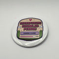 Uninspiring Disabled Person 58mm white button badge